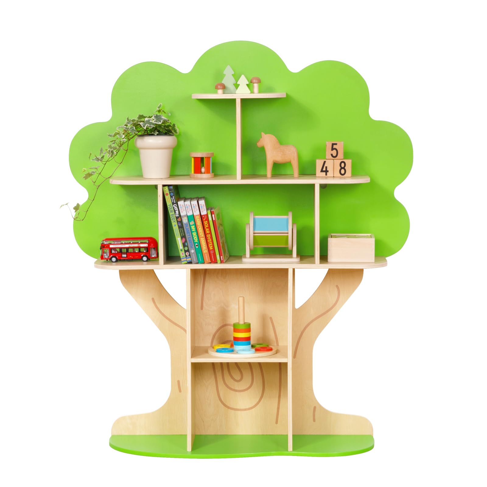 OOOK Tree Bookshelf for Kids Reading Nook, Montessori Book Shelf for Classroom, Kids Room, Playroom, Nursery