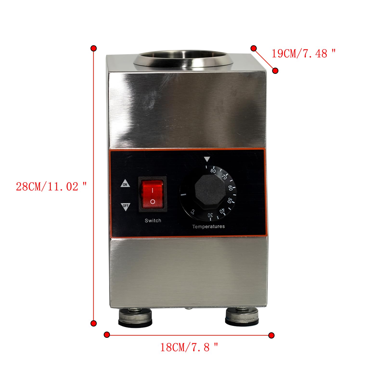 Commercial Electric Sauce Warmer Electric Cheese Sauce Warmer Hot Fudge Warmer Dispenser Cheese Dispenser Warmer with 1 Pump(110v/60Hz)