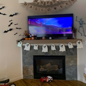 2 Pack Halloween Hanging Ghost Banner Halloween Garland Halloween Decorations Indoor Outdoor Halloween Decor Home