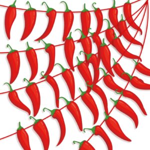 weekgrat 5 pcs chili pepper banner 49 ft chili cook off pepper garlands decorations chili pepper birthday decorations for cinco de mayo mexican fiesta hanging party accessories