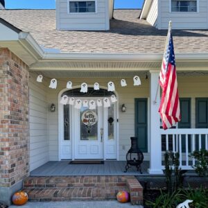 2 Pack Halloween Hanging Ghost Banner Halloween Garland Halloween Decorations Indoor Outdoor Halloween Decor Home