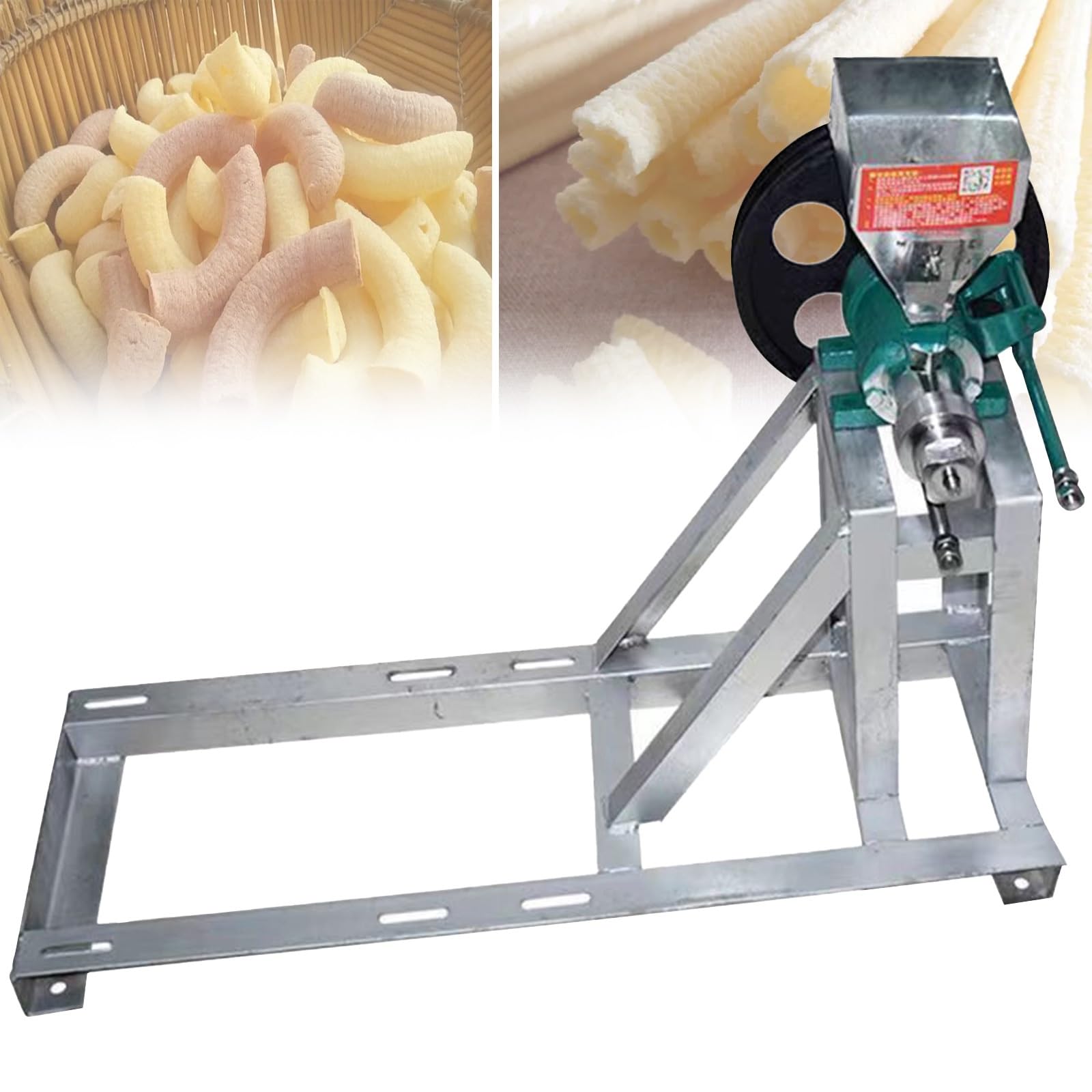 Generic Corn Puffed Food Extruder with Support Frame Extruding Food Puffing Machine with 7 Molds Rice Corn Puffing Snack Extrusion Machine for Kitchen Food Processing