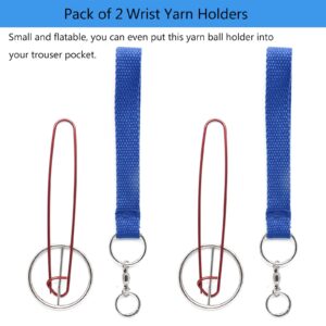 Wrist Yarn Holder Portable Yarn Ball Holder Light Weight to Go Yarn Spinner for Crocheting and Knitting, 2 Pack