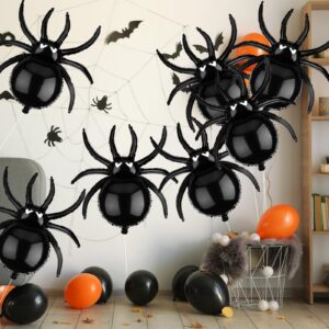 10pcs Halloween Spider Balloons, 32.28x30.7 Inch Large Spider Foil Balloons Scary Halloween Balloons for Halloween Themed Props Party Decorations Supplies