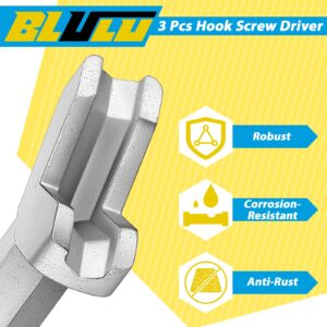 Blulu 3 Pcs Hooks Driver Y shape Cup Hook Installer and Remover Wing Nut Driver Cup Hook Screw Driver For‎ Christmas party hanging Decoration Screw Hooks Wall Ceiling Installing