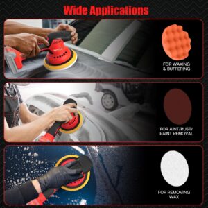 Cordless Car Buffer Polisher for Milwaukee M18 Battery(NO Battery),6 In Brushless Buffer Polisher Kit , 6 Variable Speed 5500RPM Orbital Polisher for Car Detailing Waxing,14PCS Polishing Accessories