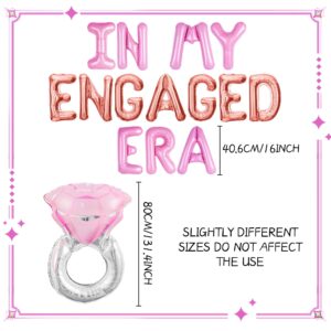 JeVenis In My Engaged Era Banner Balloons Bachelorette Party Decoration Bridal Shower Supplies Engagement Decoration pink bachelorette party decorations