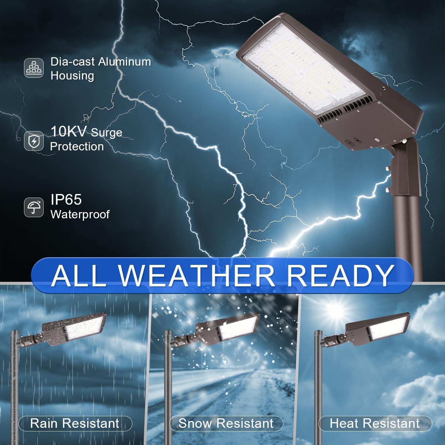 480V 150W LED Parking Lot Light, 21000LM(140lm/w) 5000K LED Shoebox Area Light - Slip Fitter Mount, Dimmable Outdoor Commercial Street Lighting (600W HID/HPS Equivalent) IP65 277-480V UL DLC Listed