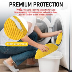 Ohcozzy Shoe Washing Machine Bag with Soft Polyester, Reusable Shoe Laundry Bag For Washer and Dryer, Deep Cleaning All Shoes - Ideal for Travel and Everyday Use(2 Pack, Yellow)