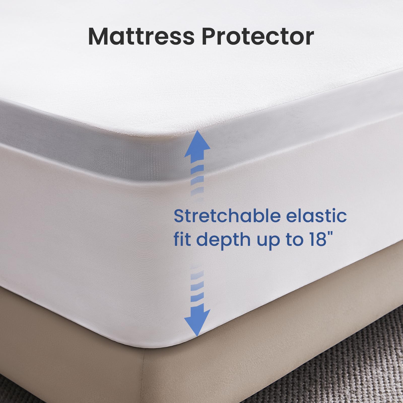 Dourxi King Mattress, 12 inch Hybrid King Size Mattress Gel Memory Foam for Pressure Relief with Waterproof Mattress Protector Included, Medium