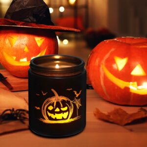 Halloween Lights Candles with LED, Halloween Decorations for Outdoor/Indoor/Party, Fall Candle with Lavender Scent (Over 40 Hours Burn), Gifts for Friends Woman Kid, Accessories & Stuff, 100% Soy Wax