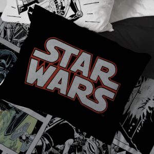 Star Wars Comic Book Twin Size Comforter Set - 5 Piece Bedding Includes Sheet Set & Pillow Covers - Super Soft Cozy Kids Bedding