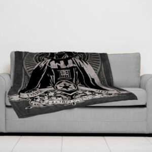 Star Wars Gothic Darth Vader Plush Throw Blanket - Measures 50 x 70 Inches, Super Soft Lightweight Fleece Bedding