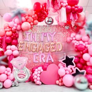 JeVenis In My Engaged Era Banner Balloons Bachelorette Party Decoration Bridal Shower Supplies Engagement Decoration pink bachelorette party decorations