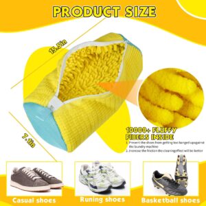 Ruirgo Shoe Washing Bag for Washing Machine – 360° Deep Cleaning, Unstain Laundry Shoe Bag for Washer and Dryer, Perfect for Sneakers, Tennis Shoes - Yellow 2 Pcs