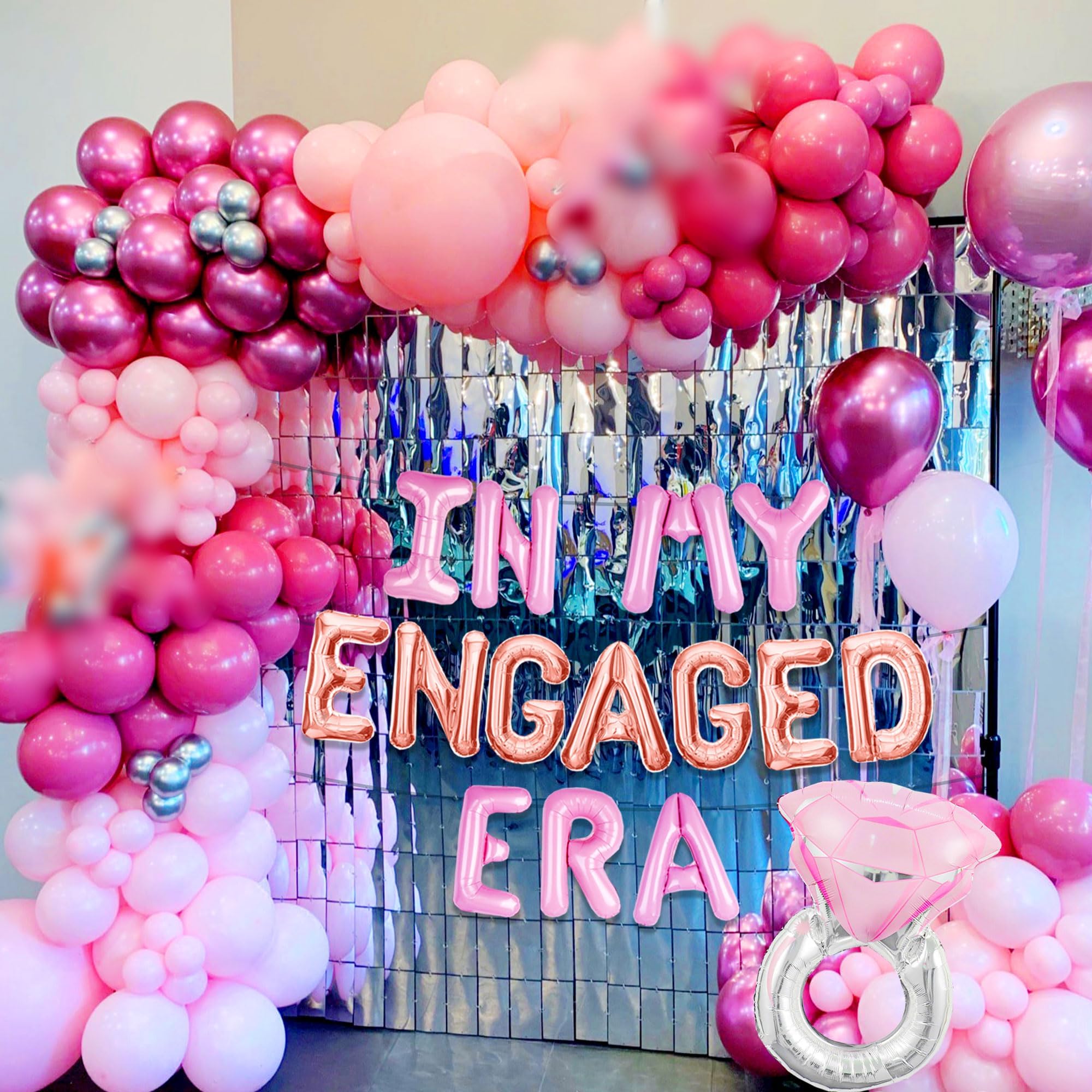 JeVenis In My Engaged Era Banner Balloons Bachelorette Party Decoration Bridal Shower Supplies Engagement Decoration pink bachelorette party decorations