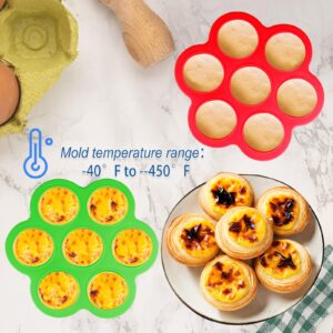 3 Pack Silicone Air Fryer Egg Bite Mold 8 Inch Large Silicone Egg Bite Mold for Air Fryer Reusable Egg Bite Pan with Lid, Alternative to Sous Vide Egg Bite Maker for Cooking Air Fryer Accessories