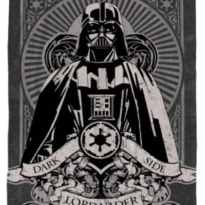 Star Wars Gothic Darth Vader Plush Throw Blanket - Measures 50 x 70 Inches, Super Soft Lightweight Fleece Bedding