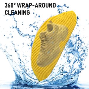 Ohcozzy Shoe Washing Machine Bag with Soft Polyester, Reusable Shoe Laundry Bag For Washer and Dryer, Deep Cleaning All Shoes - Ideal for Travel and Everyday Use(2 Pack, Yellow)