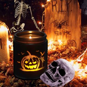 Halloween Lights Candles with LED, Halloween Decorations for Outdoor/Indoor/Party, Fall Candle with Lavender Scent (Over 40 Hours Burn), Gifts for Friends Woman Kid, Accessories & Stuff, 100% Soy Wax