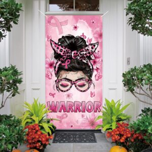 Breast Cancer Awareness Door Cover Breast Cancer Awareness Porch Sign Banner Pink Ribbon Breast Cancer Awareness Decorations and Supplies for Home