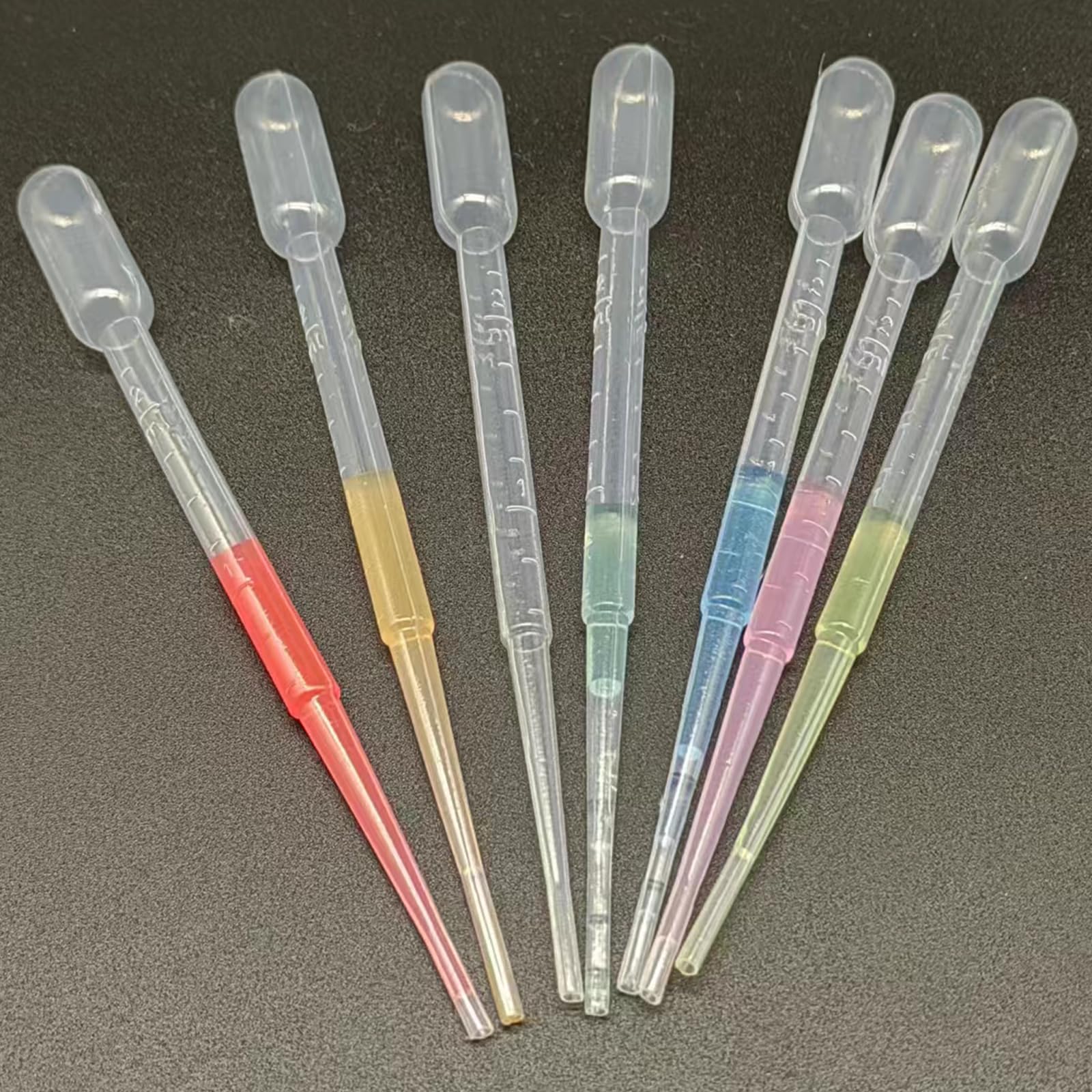 Pack of 100 2ML Disposable Pipettes Plastic Pipette Droppers for Scientific Experiments, Essential Oil Mixing, Oils, Resins, Crafts, Fish Poop Cleaning Pipettes and More