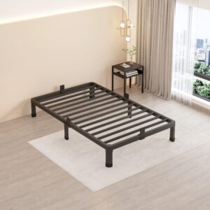 MAF 7 Inch Twin Metal Platform Bed Frame with Round Corner Legs, 3000 LBS Heavy Duty Steel Slats Support, Noise Free, No Box Spring Needed, Easy Assembly