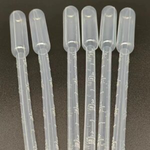 Pack of 100 5ML Disposable Pipettes Plastic Pipette Droppers for transferring Liquids, Oils, resins, Crafts, Essential Oil Mixing, Fish Tank Cleaning, Student Scientific Research Activities, etc.