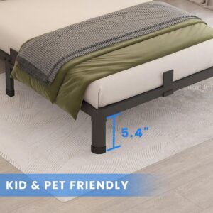 MAF 7 Inch Twin Metal Platform Bed Frame with Round Corner Legs, 3000 LBS Heavy Duty Steel Slats Support, Noise Free, No Box Spring Needed, Easy Assembly