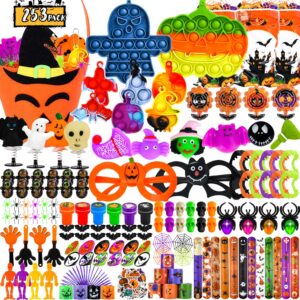 purpercat 253 pcs halloween party favors bulk prizes box toys assortment trick or treat goodie bag fillers pumpkin bat glasses spider web halloween favors for kids classroom prize classroom rewards