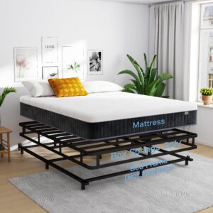 Queen Box Spring 5 Inch Box Spring for Queen Bed,Heavy Duty Carbon Steel Box Spring Bed Base with Easy Assembly,Mattress Foundation,Quiet Noise-Free,3000lbs Max Weight Capacity