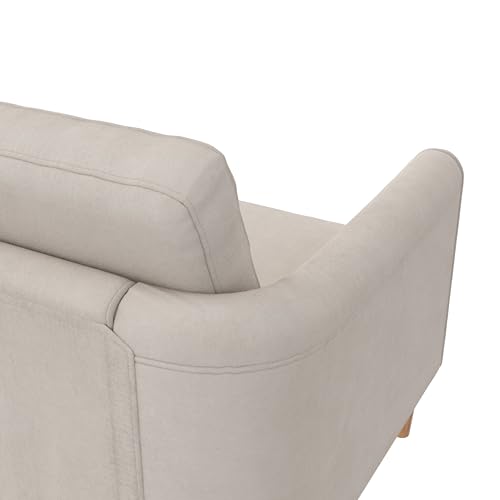 Mr. Kate Moon 73.5" Upholstered Sofa with Curved Back, Ivory Velvet