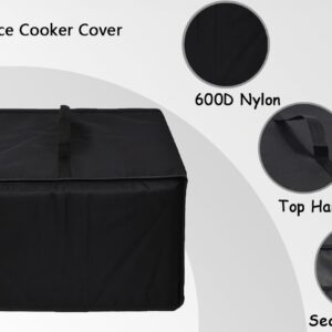 CouldyCasi Rice Cooker Cover, Heavy Duty Heat Resistant Waterproof Nylon Material, Rice Cooker Dust Protective Cover Case for KitchenAid Grain and Rice Cooker 8 Cup KGC3155BM