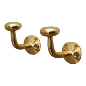 unlacquered brass wall hooks | vintage, antique, heavy duty decorative hooks for coats, towels, robes | home decor, bathroom, mudroom, entryway (set of 2)