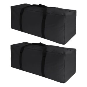 yaoke 2 pack cushion storage bags garden waterproof patio extra large protective zippered outdoor cushions furniture oxford fabric covers box 68 x 30 x 20 inch black