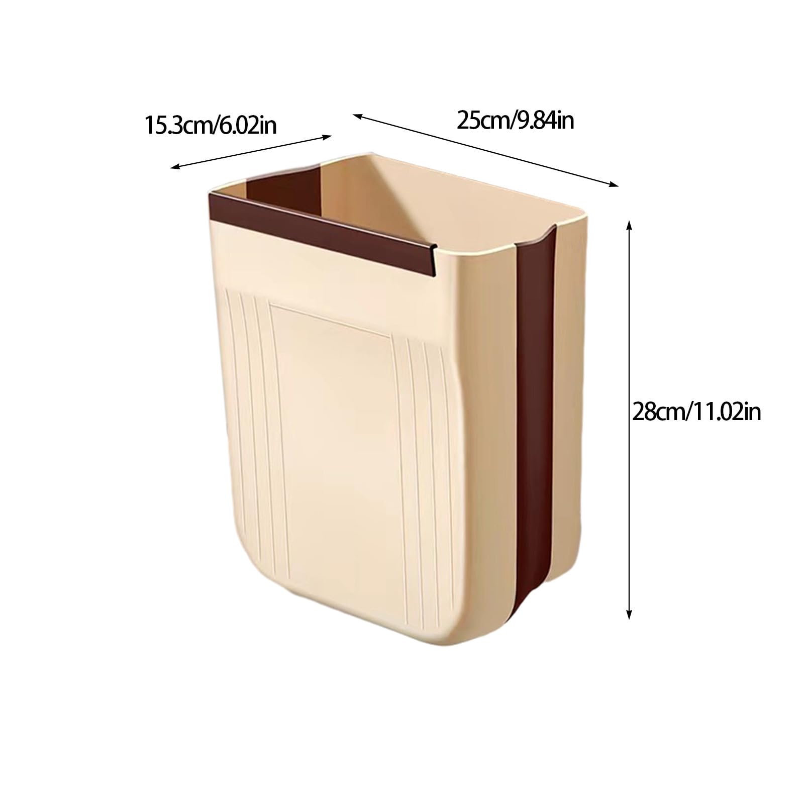 Generic Kitchen Compost Bin for Counter Top or Under Sink, 2024 New Hanging Small Trash Can for Cupboard, Bathroom, Bedroom, Office, Camping, Indoor Compost Bucket, Foldable Waste Container, Coffee