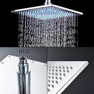 Bathroom Thermostatic Faucet Chrome LED Rain Shower Bath Faucet Bathtub Shower Mixer Tap Bathroom Shower Faucets