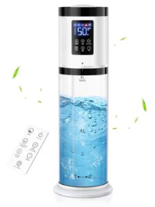 humidifiers for bedroom large room, 8l large capacity cool mist humidifier, air humidifiers for home, smart humidity setting, easy top fill, sleep mode, essential oil box & ambient light, auto shutoff