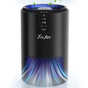 freaire air purifier for home, air purifiers for bedroom up to 538 ft²/h, small air purifier with 3-in-1 filter for smoke pet dander odors with sleep mode timer fragrance for bedroom office kitchen