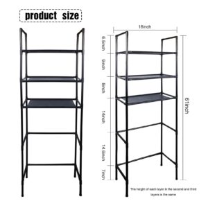 NICECHEF Over The Toilet Storage, 3 Tier Bathroom Organizer Shelf, Freestanding Space Saver with Toilet Paper Holder, Multifunctional Over The Toilet Rack