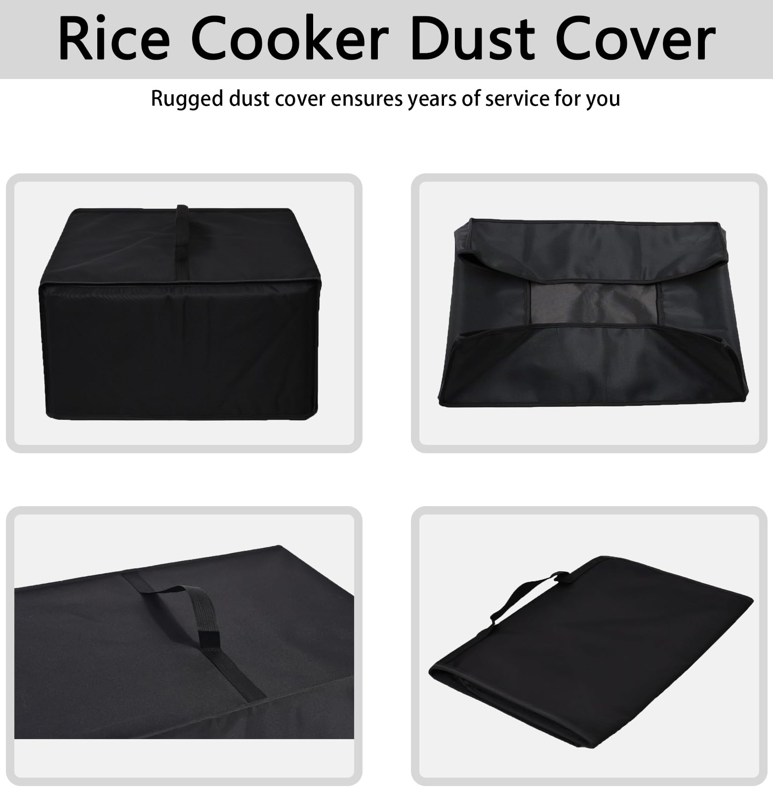 CouldyCasi Rice Cooker Cover, Heavy Duty Heat Resistant Waterproof Nylon Material, Rice Cooker Dust Protective Cover Case for KitchenAid Grain and Rice Cooker 8 Cup KGC3155BM