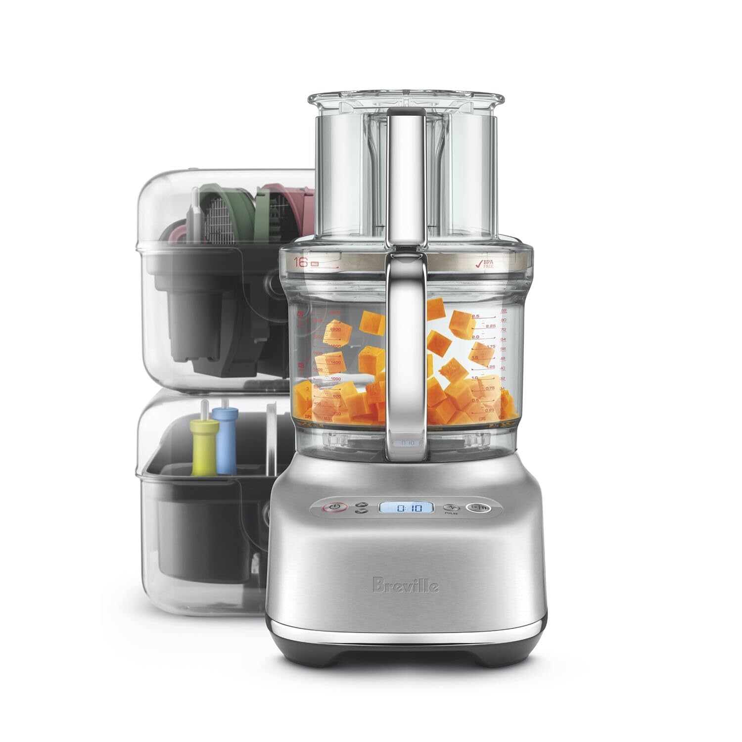 Breville 16-Cup Paradice Food Processor, Silver