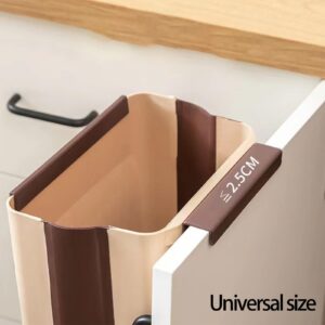 Generic Kitchen Compost Bin for Counter Top or Under Sink, 2024 New Hanging Small Trash Can for Cupboard, Bathroom, Bedroom, Office, Camping, Indoor Compost Bucket, Foldable Waste Container, Coffee