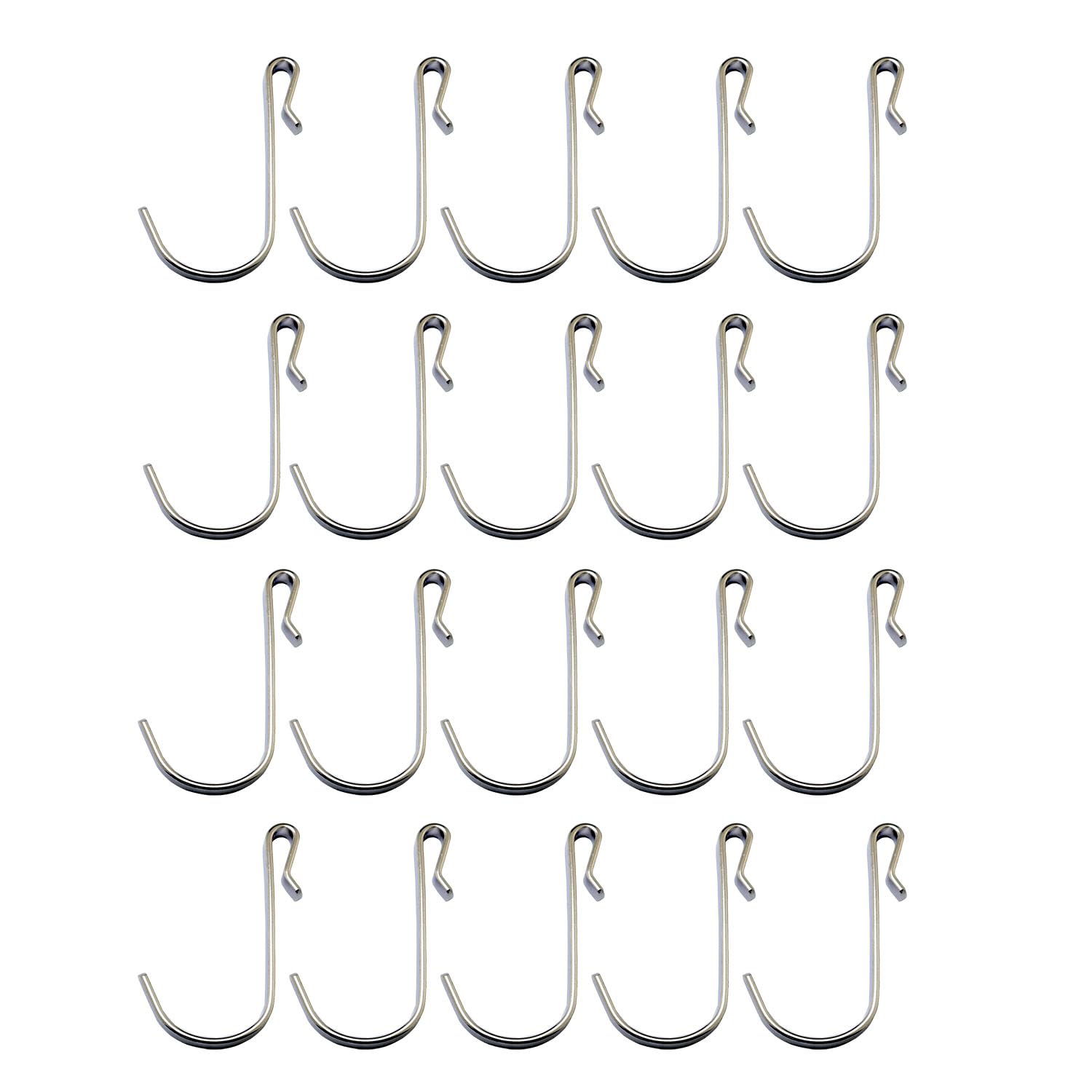 YHXiXi 20PCS Stainless Steel Silver Hanging Sink Grid Hook Wire Rack Hook Clip-on Hook for Kitchen,Bedroom,Office,Wire Shelf