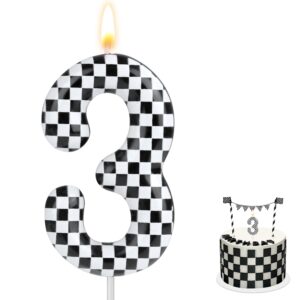 racing birthday number candles, happy birthday cake toppers birthday cake toppers numeral cupcake decorations for racing party decoration theme party supplies (3)