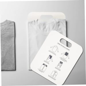 GREENADSCAPE 2pcs Shirt Folding Board Lining Cardboard for Shirt Clothes Folding Storage Laundry Folders Garment Laundry Table Folding Board Cabinet Hanger Laundry Folding Board Plieur Pp White