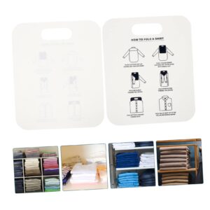 GREENADSCAPE 2pcs Shirt Folding Board Lining Cardboard for Shirt Clothes Folding Storage Laundry Folders Garment Laundry Table Folding Board Cabinet Hanger Laundry Folding Board Plieur Pp White