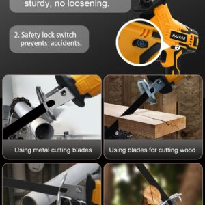 Cordless Reciprocating Saw for DeWo1t 20V Max Battery (Battery NOT Included),Cordless Variable Speed, Blades Kit for Wood/Metal/PVC Cutting