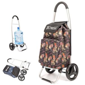 foldable shopping cart,shopping cart for groceries w/removable wheels & bag,rolling personal handtruck standard #tower