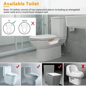 Non-Electric Dual Nozzle Cold Water Bidet Toilet Seat Attachment White